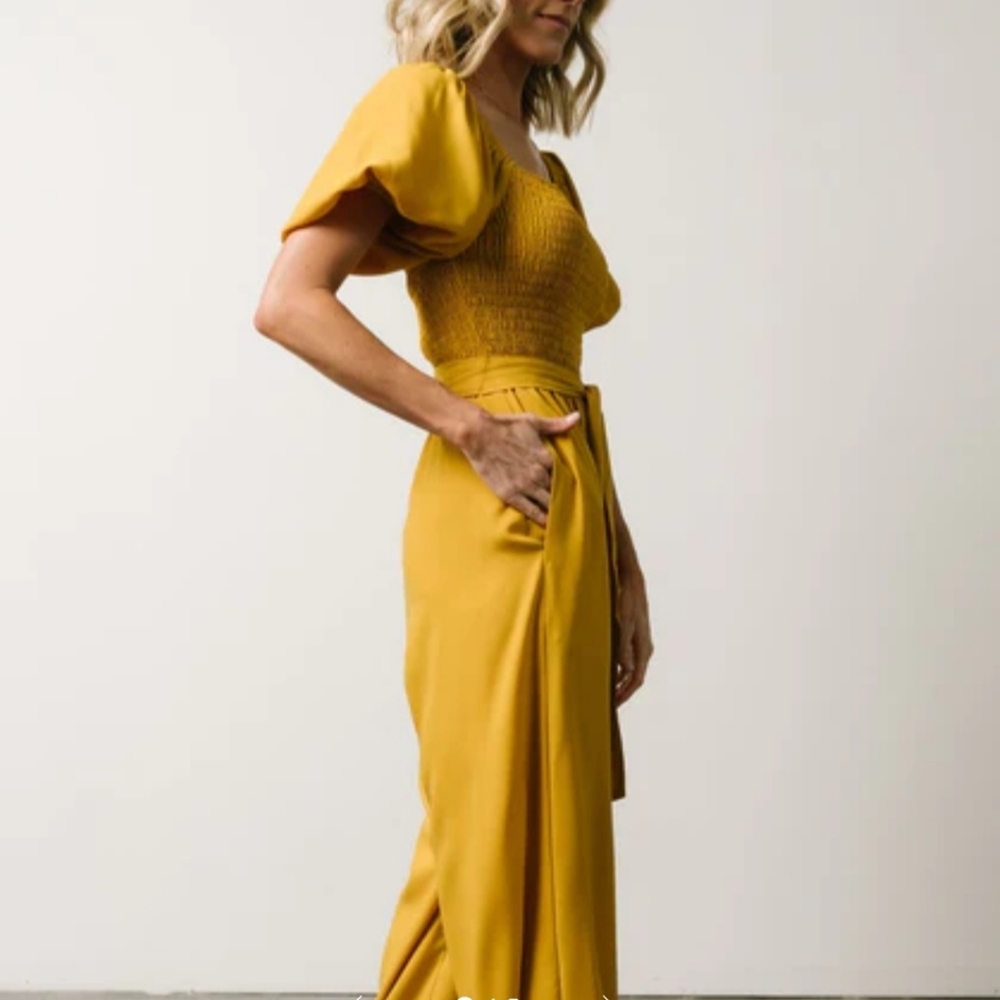 Mustard Yellow Jump Suite - Picture 10 of 11